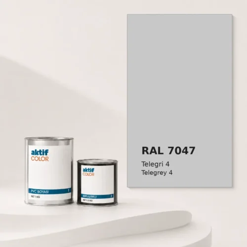 RAL 7047 Telegri 4 PVC boyası, sertleştirici ve renk kartı
