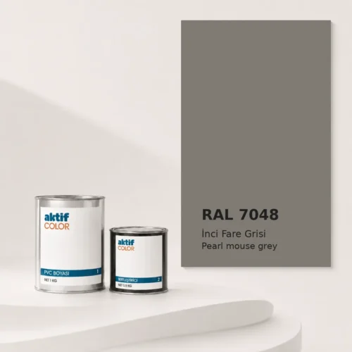 RAL 7048 İnci Fare Grisi PVC boyası, sertleştirici ve renk kartı