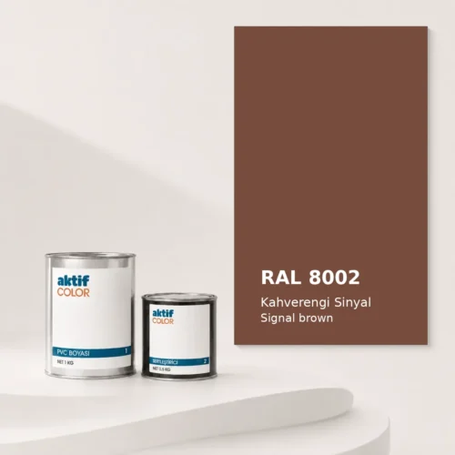 RAL 8002 Kahverengi Sinyal PVC boyası, sertleştirici ve renk kartı