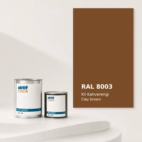 Aktif Color PVC ve alüminyum doğrama boyası RAL 8003 Kil Kahverengi