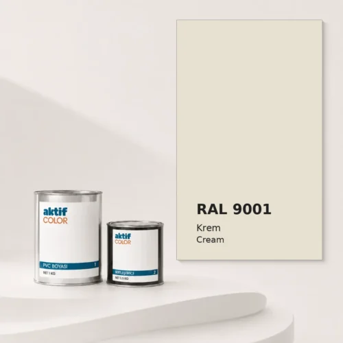 RAL 9001 Krem PVC boyası, sertleştirici ve renk kartı