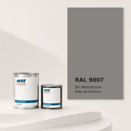 RAL 9007 Gri PVC boyası, sertleştirici ve renk kartı