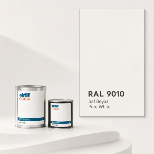 RAL 9010 Saf Beyaz PVC boyası, sertleştirici ve renk kartı