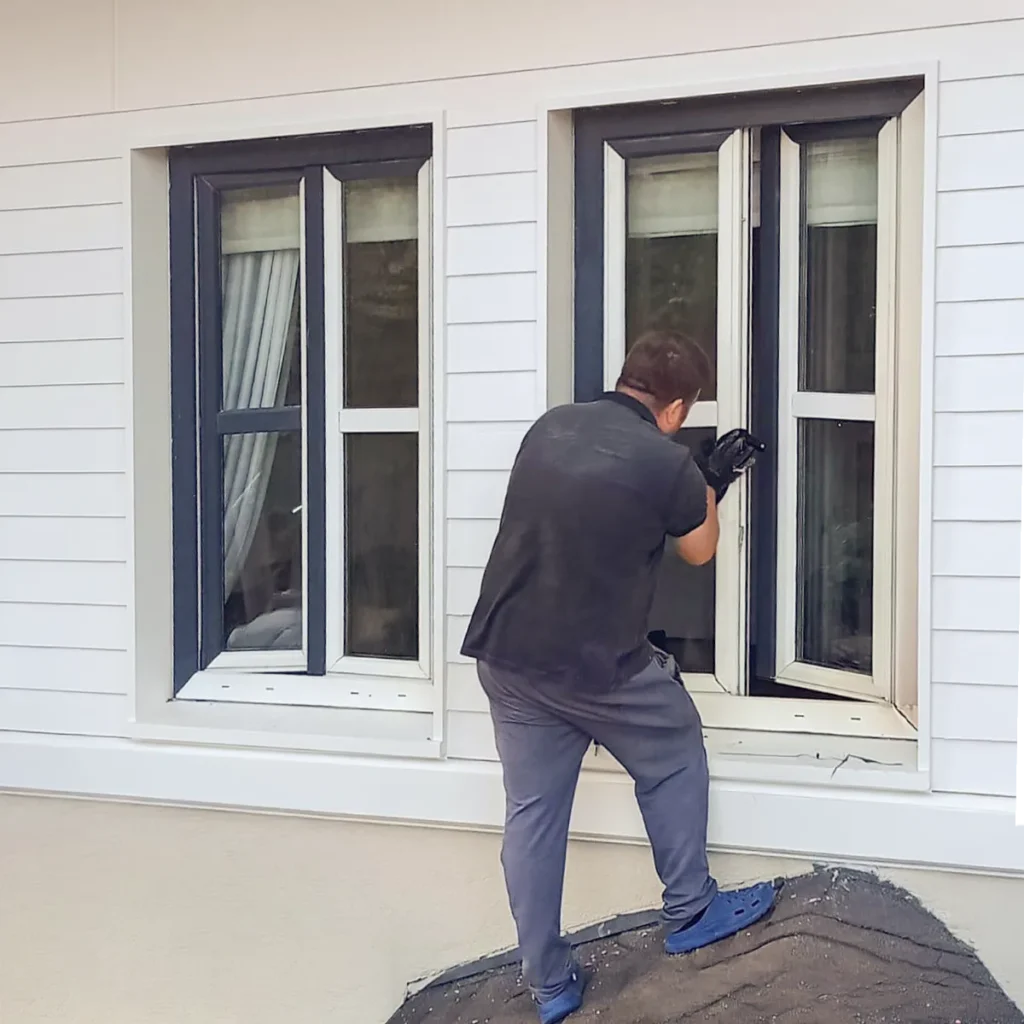 PVC boyama öncesi ve sonrası pencere doğrama dönüşümü