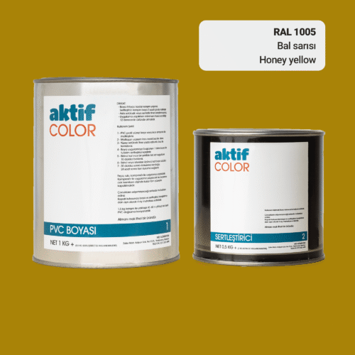 RAL 1005 Bal Sarısı PVC Boyası – 1 kg Boya + 0,5 kg Sertleştirici