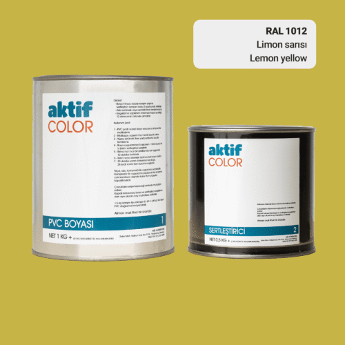 RAL 1012 Limon Sarısı PVC Boyası – 1 kg Boya + 0,5 kg Sertleştirici