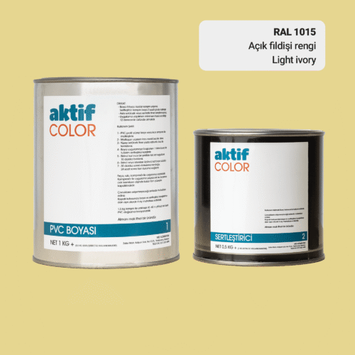 RAL 1015 Açık Fildişi Rengi PVC Boyası – 1 kg Boya + 0,5 kg Sertleştirici