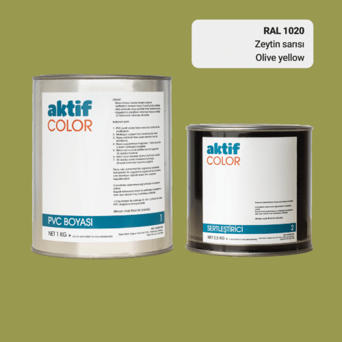 RAL 1020 Zeytin Sarısı PVC Boyası – 1 kg Boya + 0,5 kg Sertleştirici