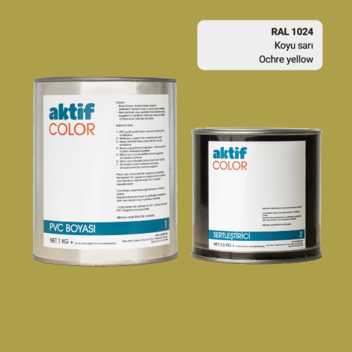 RAL 1024 Koyu Sarı PVC Boyası – 1 kg Boya + 0,5 kg Sertleştirici