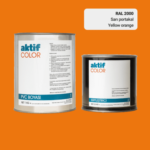 RAL 2000 Sarı Turuncu PVC Boyası – 1 kg Boya + 0,5 kg Sertleştirici