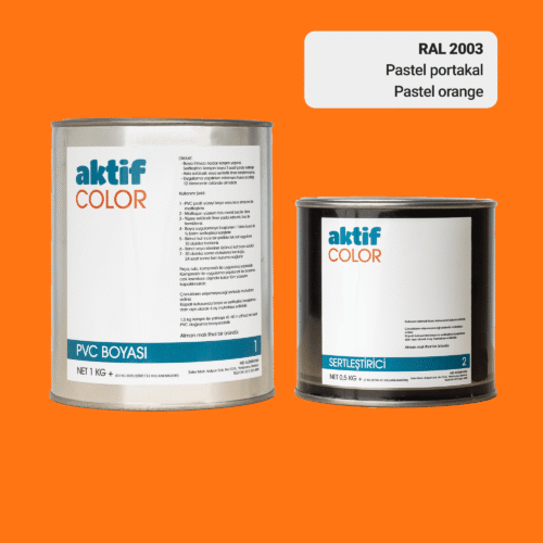 RAL 2003 Pastel Portakal PVC Boyası – 1 kg Boya + 0,5 kg Sertleştirici