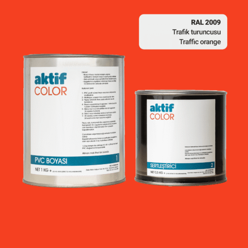 RAL 2009 Trafik Turuncusu PVC Boyası – 1 kg Boya + 0,5 kg Sertleştirici