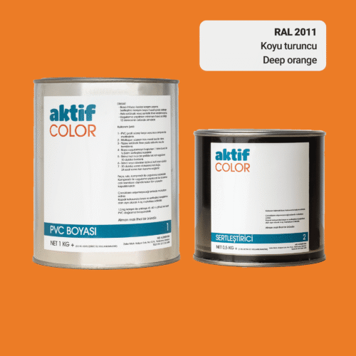 RAL 2011 Koyu Turuncu PVC Boyası – 1 kg Boya + 0,5 kg Sertleştirici