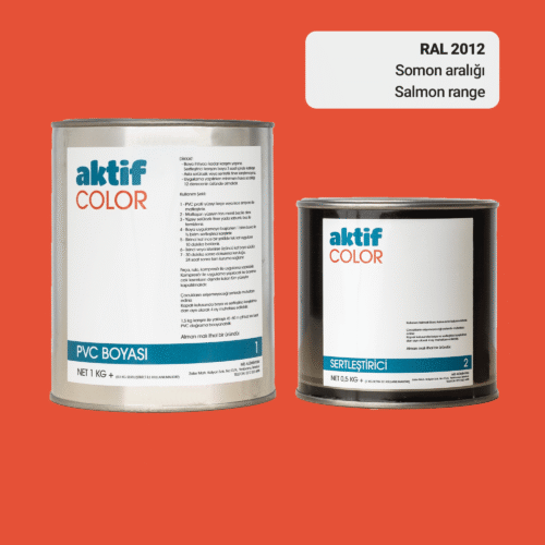 RAL 2012 Somon Turuncusu PVC Boyası – 1 kg Boya + 0,5 kg Sertleştirici