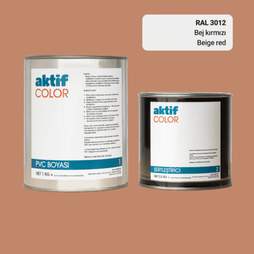 RAL 3012 Bej Kırmızı PVC Boyası – 1 kg Boya + 0,5 kg Sertleştirici