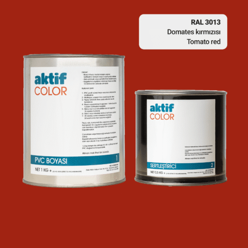 RAL 3013 Domates Kırmızısı PVC Boyası – 1 kg Boya + 0,5 kg Sertleştirici