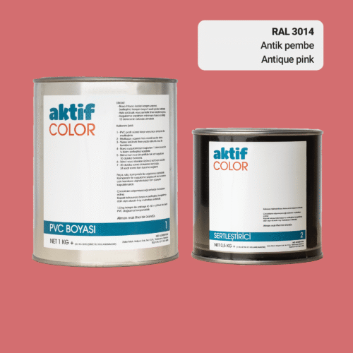 RAL 3014 Antik Pembe PVC Boyası – 1 kg Boya + 0,5 kg Sertleştirici