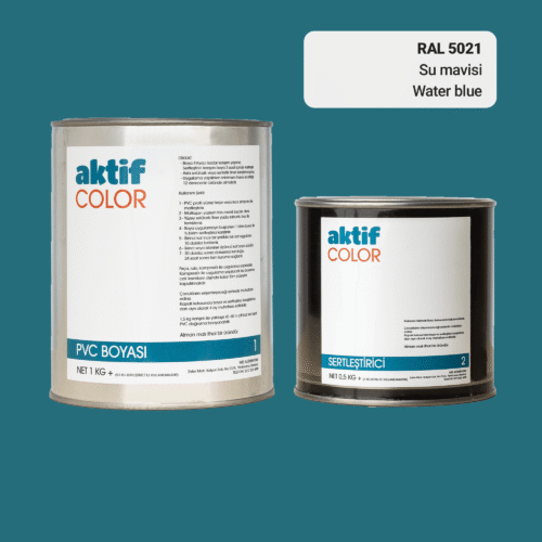 RAL 5021 Su Mavisi PVC Boyası – 1 kg Boya + 0,5 kg Sertleştirici