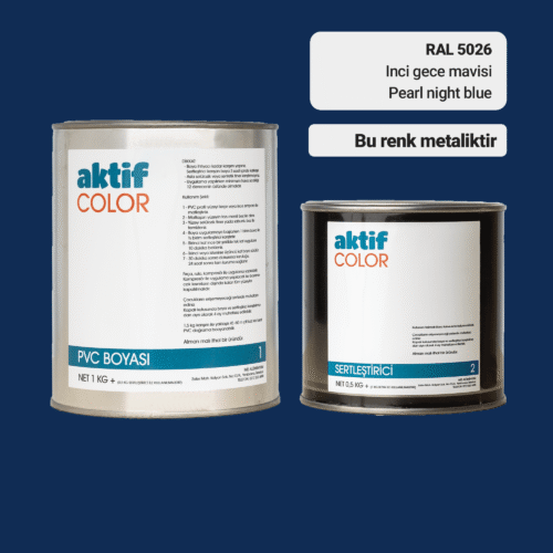 RAL 5026 İnci Gece Mavisi PVC Boyası – 1 kg Boya + 0,5 kg Sertleştirici