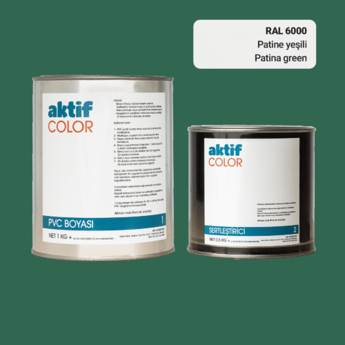 RAL 6000 Patine Yeşili PVC Boyası – 1 kg Boya + 0,5 kg Sertleştirici