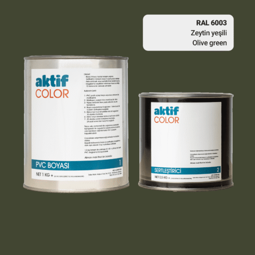 RAL 6003 Zeytin Yeşili PVC Boyası – 1 kg Boya + 0,5 kg Sertleştirici