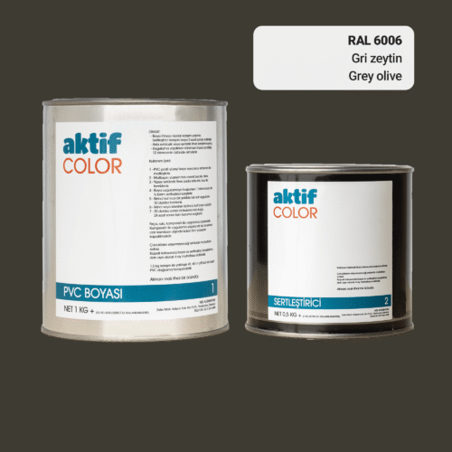 RAL 6006 Gri Zeytin PVC Boyası – 1 kg Boya + 0,5 kg Sertleştirici