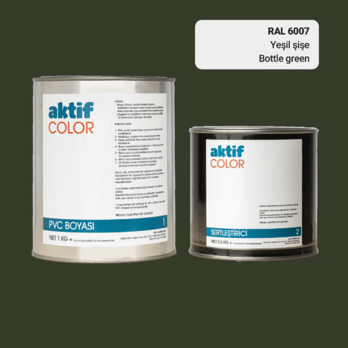RAL 6007 Şişe Yeşili PVC Boyası – 1 kg Boya + 0,5 kg Sertleştirici