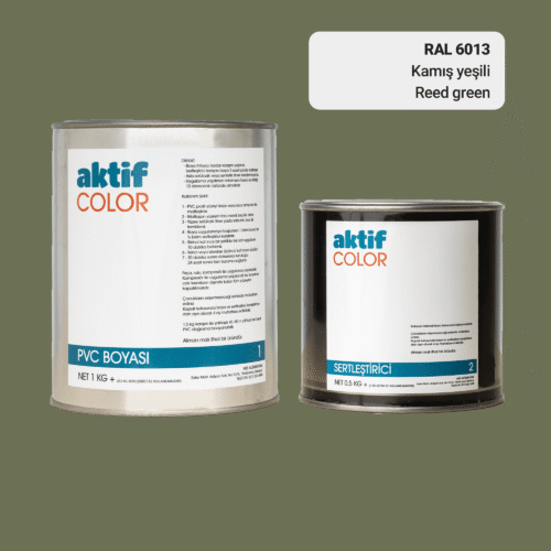 RAL 6013 Kamış Yeşili PVC Boyası – 1 kg Boya + 0,5 kg Sertleştirici