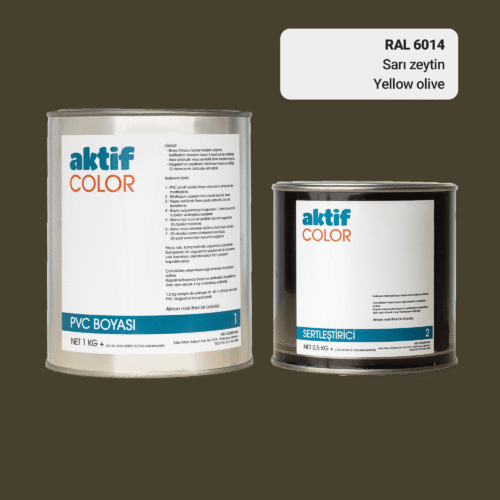 RAL 6014 Sarı Zeytin PVC Boyası – 1 kg Boya + 0,5 kg Sertleştirici