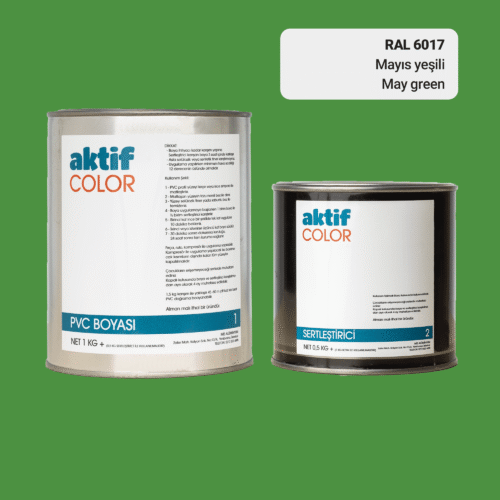 RAL 6017 Mayıs Yeşili PVC Boyası – 1 kg Boya + 0,5 kg Sertleştirici