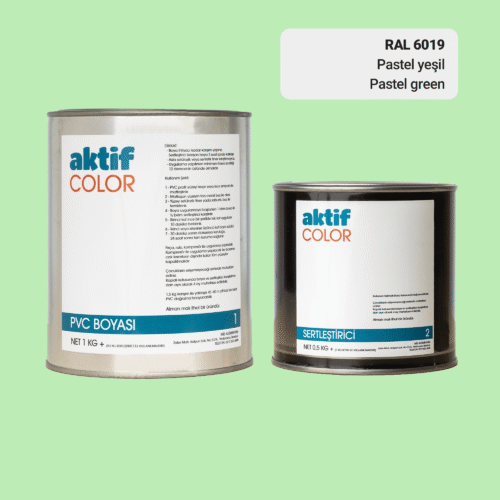 RAL 6019 Pastel Yeşil PVC Boyası – 1 kg Boya + 0,5 kg Sertleştirici