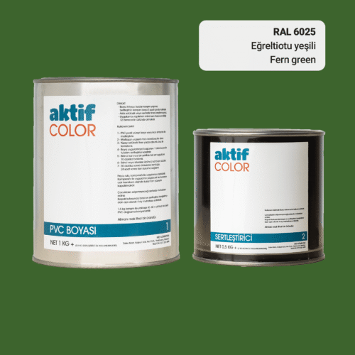 RAL 6025 Eğreltiotu Yeşili PVC Boyası – 1 kg Boya + 0,5 kg Sertleştirici