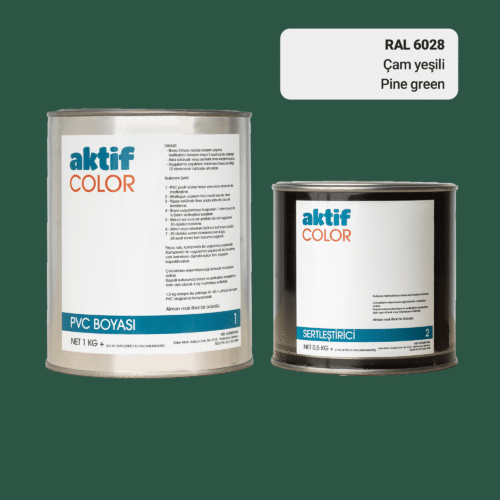 RAL 6028 Çam Yeşili PVC Boyası – 1 kg Boya + 0,5 kg Sertleştirici