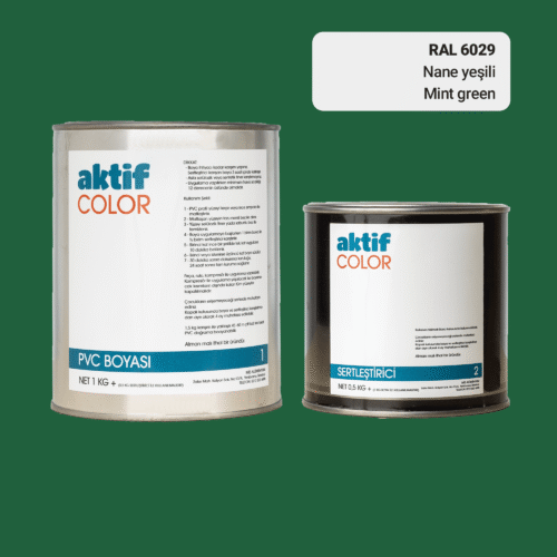 RAL 6029 Nane Yeşili PVC Boyası – 1 kg Boya + 0,5 kg Sertleştirici