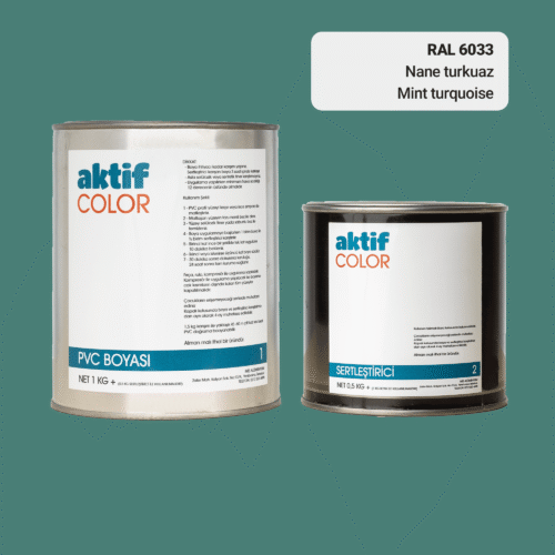 RAL 6033 Nane Turkuaz PVC Boyası – 1 kg Boya + 0,5 kg Sertleştirici