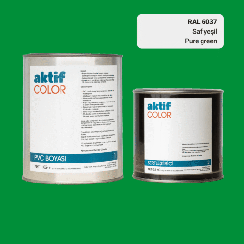 RAL 6037 Saf Yeşil PVC Boyası – 1 kg Boya + 0,5 kg Sertleştirici