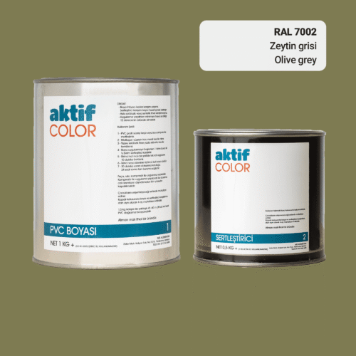 RAL 7002 Zeytin Grisi PVC Boyası – 1 kg Boya + 0,5 kg Sertleştirici