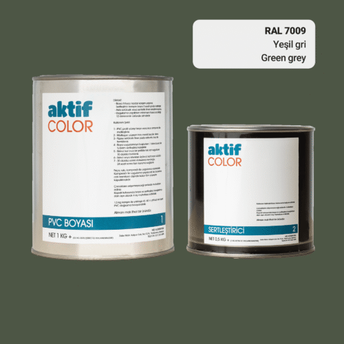RAL 7009 Yeşil Gri PVC Boyası – 1 kg Boya + 0,5 kg Sertleştirici