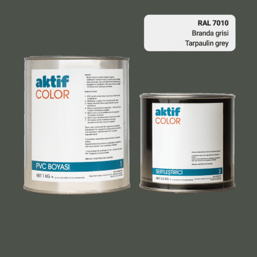 RAL 7010 Branda Grisi PVC Boyası – 1 kg Boya + 0,5 kg Sertleştirici