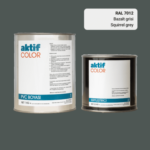 RAL 7012 Bazalt Grisi PVC Boyası – 1 kg Boya + 0,5 kg Sertleştirici
