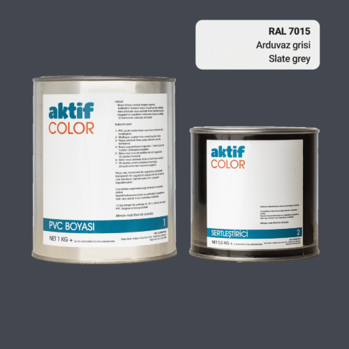 RAL 7015 Arduvaz Grisi PVC Boyası – 1 kg Boya + 0,5 kg Sertleştirici