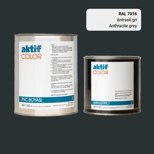 Aktif Color PVC ve alüminyum doğrama boyası RAL 7016 Antrasit Gri