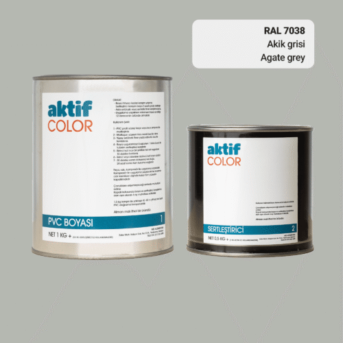 RAL 7038 Akik Grisi PVC Boyası – 1 kg Boya + 0,5 kg Sertleştirici