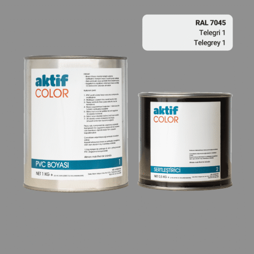 RAL 7045 Telegri 1 PVC Boyası – 1 kg Boya + 0,5 kg Sertleştirici
