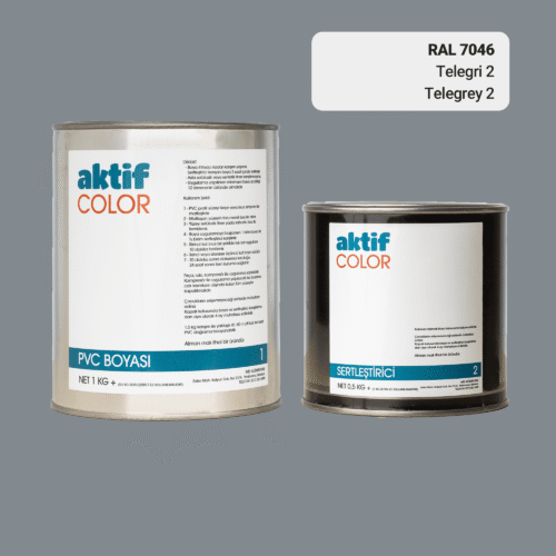 RAL 7046 Telegri 2 PVC Boyası – 1 kg Boya + 0,5 kg Sertleştirici