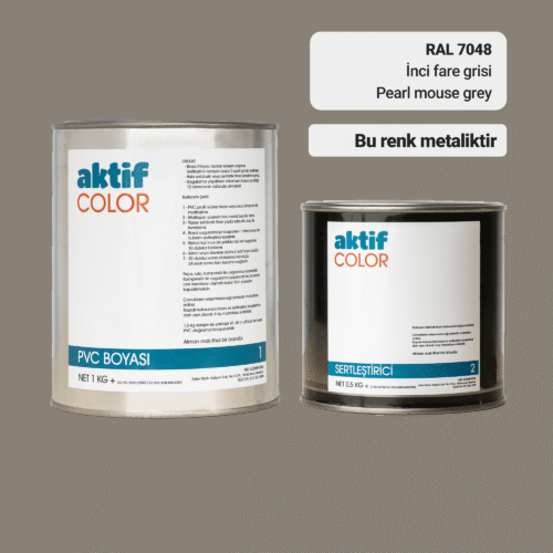 RAL 7048 İnci Fare Grisi PVC Boyası – 1 kg Boya + 0,5 kg Sertleştirici