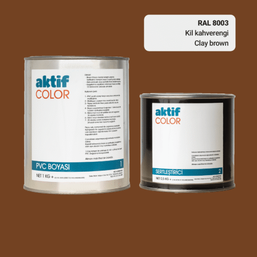 Aktif Color PVC ve alüminyum doğrama boyası RAL 8003 Kil Kahverengi