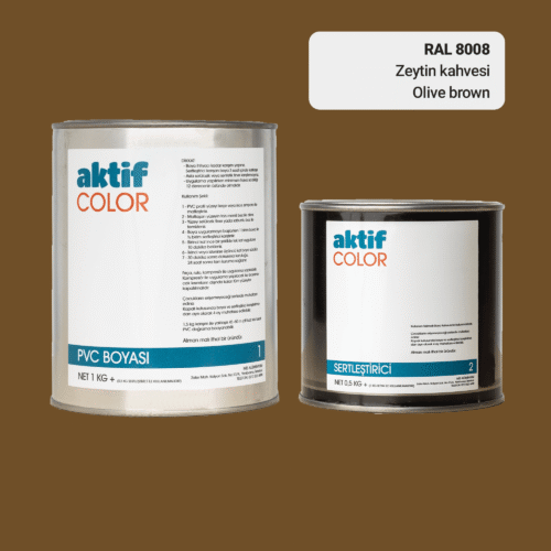 RAL 8008 Zeytin Kahvesi PVC Boyası – 1 kg Boya + 0,5 kg Sertleştirici