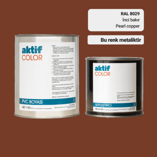 RAL 8029 İnci Bakır PVC Boyası – 1 kg Boya + 0,5 kg Sertleştirici
