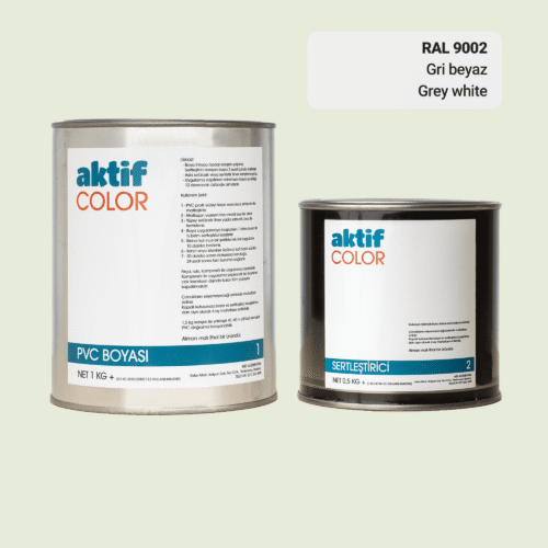 RAL 9002 Gri Beyaz PVC Boyası – 1 kg Boya + 0,5 kg Sertleştirici